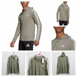 adidas Men’s Pullover Hoodie in Green